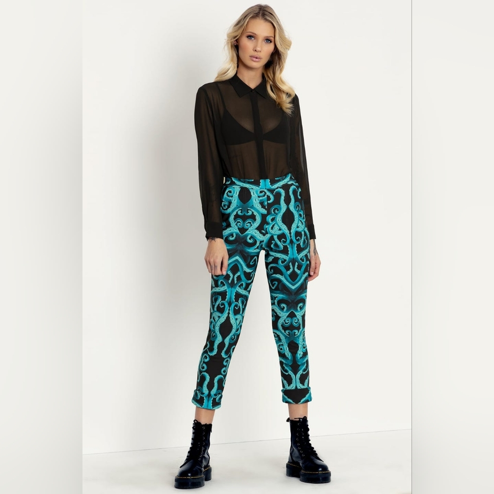 Blackmilk Hug of Cthulu Cuffed Pants